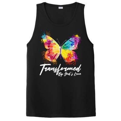 Transformed By Gods Love Painted Butterfly PosiCharge Competitor Tank