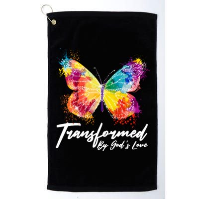 Transformed By Gods Love Painted Butterfly Platinum Collection Golf Towel