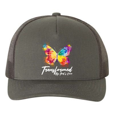 Transformed By Gods Love Painted Butterfly Yupoong Adult 5-Panel Trucker Hat