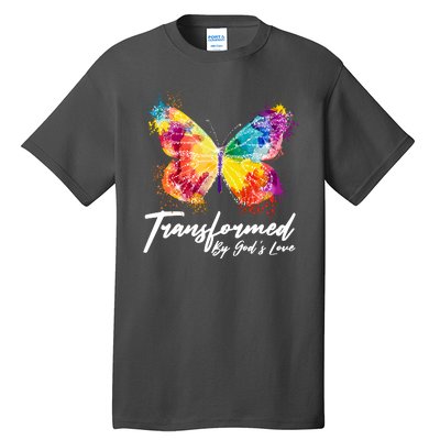 Transformed By Gods Love Painted Butterfly Tall T-Shirt