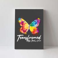 Transformed By Gods Love Painted Butterfly Canvas