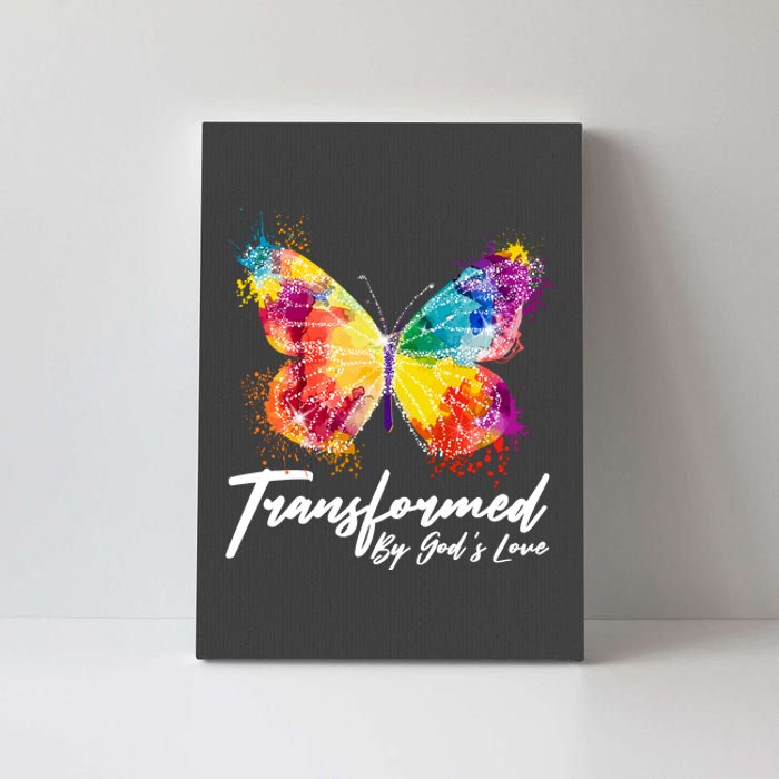 Transformed By Gods Love Painted Butterfly Canvas