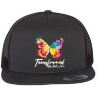 Transformed By Gods Love Painted Butterfly Flatbill Hat
