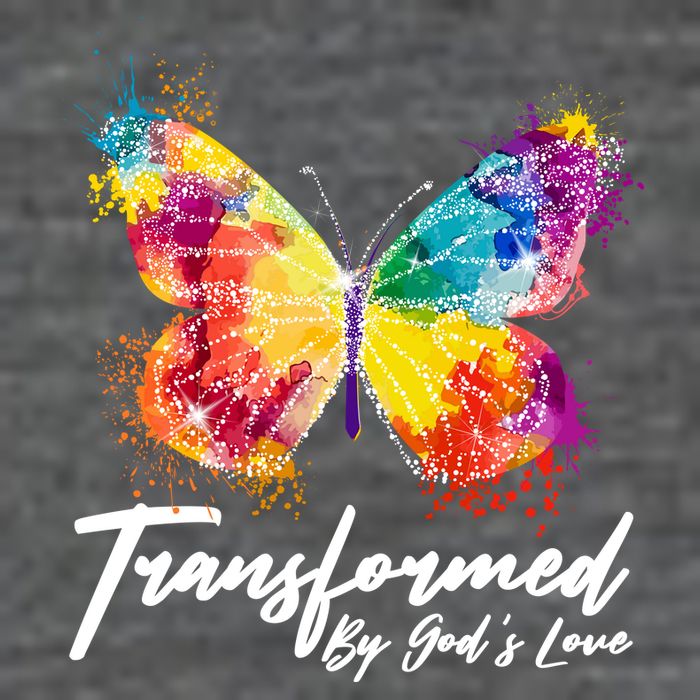 Transformed By Gods Love Painted Butterfly Flatbill Hat