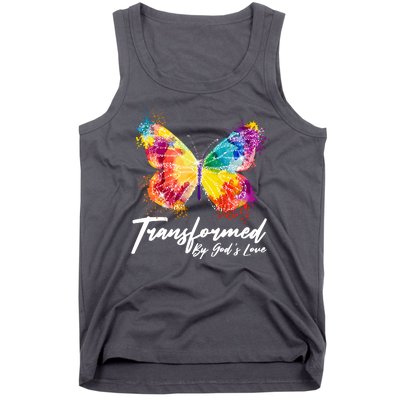 Transformed By Gods Love Painted Butterfly Tank Top