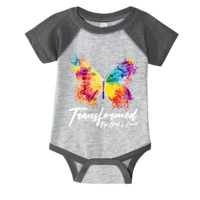 Transformed By Gods Love Painted Butterfly Infant Baby Jersey Bodysuit