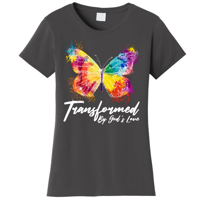 Transformed By Gods Love Painted Butterfly Women's T-Shirt