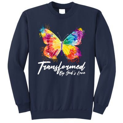 Transformed By Gods Love Painted Butterfly Sweatshirt