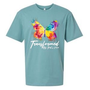 Transformed By Gods Love Painted Butterfly Sueded Cloud Jersey T-Shirt