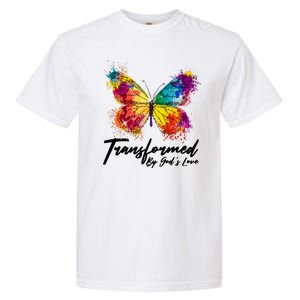 Transformed By Gods Love Painted Butterfly Garment-Dyed Heavyweight T-Shirt