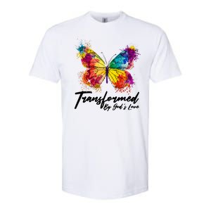 Transformed By Gods Love Painted Butterfly Softstyle CVC T-Shirt