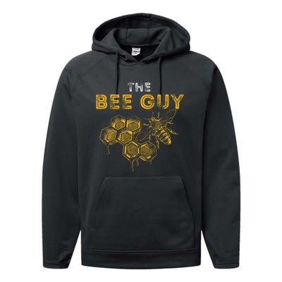 The Bee Guy Bee Lover Beekeeping & Beekeeper Performance Fleece Hoodie