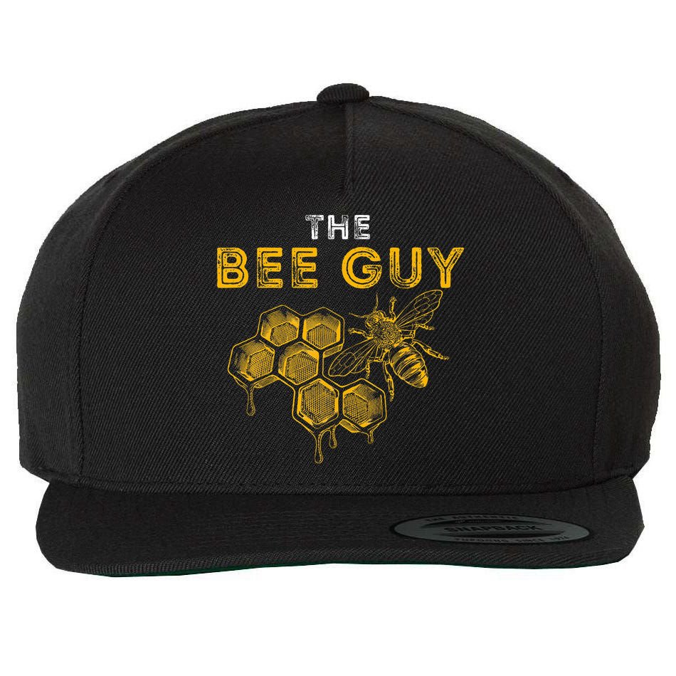 The Bee Guy Bee Lover Beekeeping & Beekeeper Wool Snapback Cap