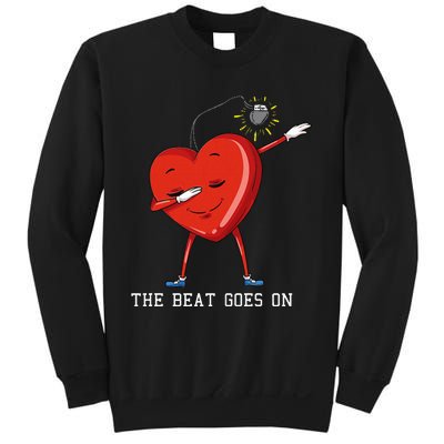 The Beat Goes On Dabbing Heart With Pacemaker Recipient Sweatshirt