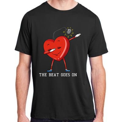 The Beat Goes On Dabbing Heart With Pacemaker Recipient Adult ChromaSoft Performance T-Shirt