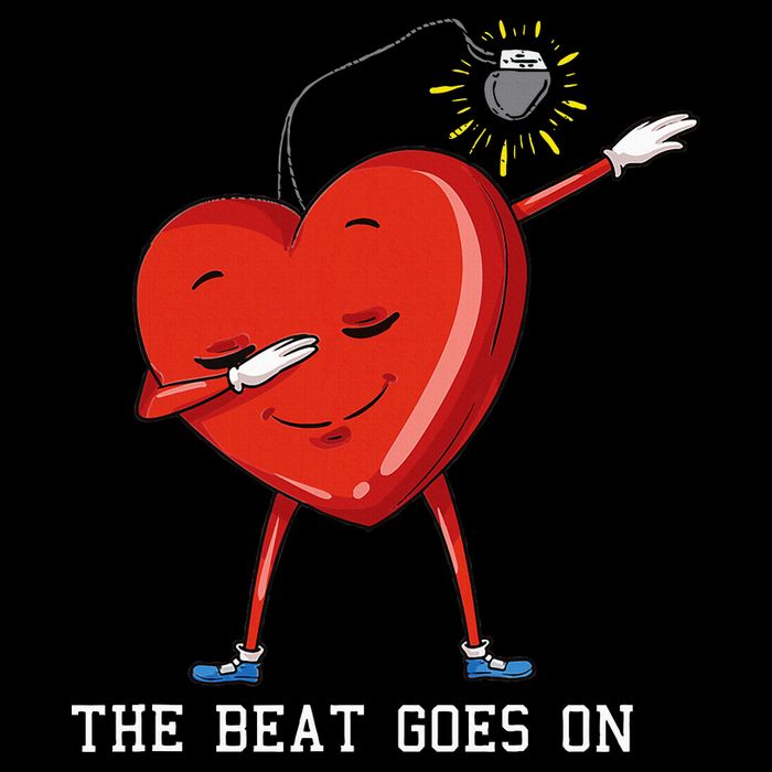 The Beat Goes On Dabbing Heart With Pacemaker Recipient 16 in Basic Backpack