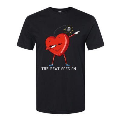 The Beat Goes On Dabbing Heart With Pacemaker Recipient Softstyle CVC T-Shirt