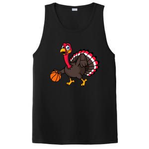 Thanksgiving Basketball Gobble Player Turkey Day Funny Gift PosiCharge Competitor Tank