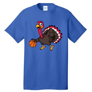 Thanksgiving Basketball Gobble Player Turkey Day Funny Gift Tall T-Shirt