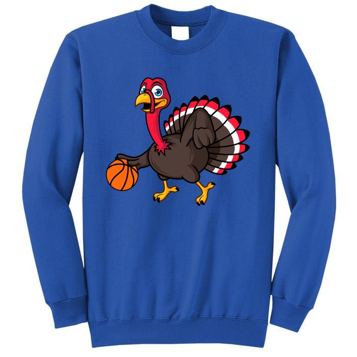 Thanksgiving Basketball Gobble Player Turkey Day Funny Gift Tall Sweatshirt