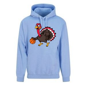 Thanksgiving Basketball Gobble Player Turkey Day Funny Gift Unisex Surf Hoodie