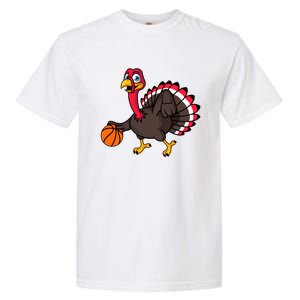 Thanksgiving Basketball Gobble Player Turkey Day Funny Gift Garment-Dyed Heavyweight T-Shirt