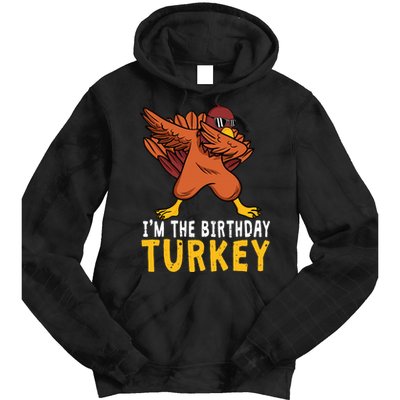 Thanksgiving Birthday Gifts Funny Bday Born on Thanksgiving Tie Dye Hoodie