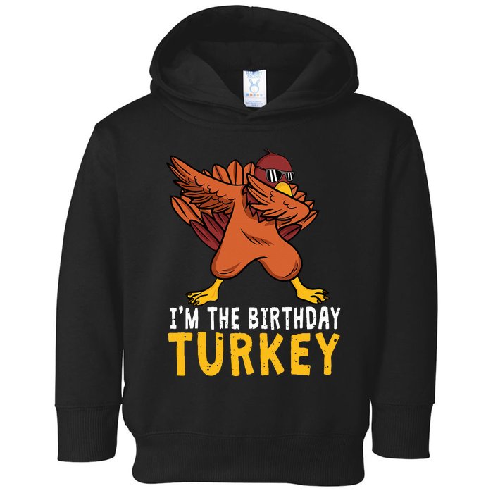 Thanksgiving Birthday Gifts Funny Bday Born on Thanksgiving Toddler Hoodie