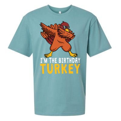 Thanksgiving Birthday Gifts Funny Bday Born on Thanksgiving Sueded Cloud Jersey T-Shirt