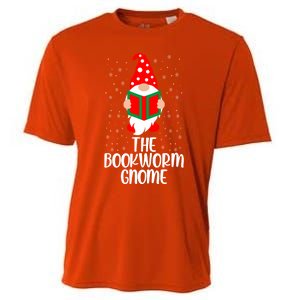 The Bookworm Gnome Christmas Gnome Book Reading Enthusiast Gift Cooling Performance Crew T-Shirt