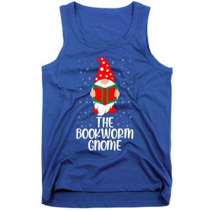 The Bookworm Gnome Christmas Gnome Book Reading Enthusiast Gift Tank Top