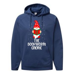 The Bookworm Gnome Christmas Gnome Book Reading Enthusiast Gift Performance Fleece Hoodie