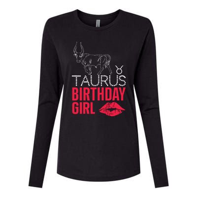 Taurus Birthday Girl Womens Cotton Relaxed Long Sleeve T-Shirt