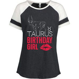 Taurus Birthday Girl Enza Ladies Jersey Colorblock Tee