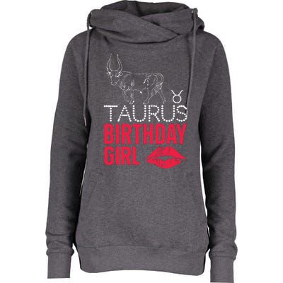 Taurus Birthday Girl Womens Funnel Neck Pullover Hood