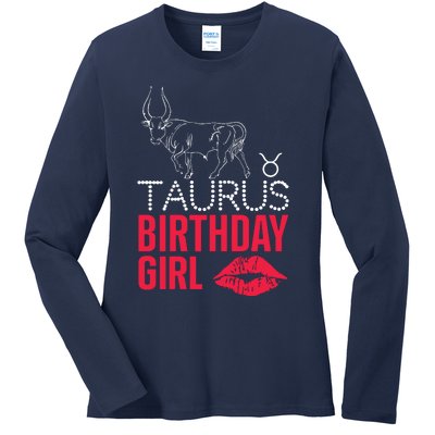 Taurus Birthday Girl Ladies Long Sleeve Shirt