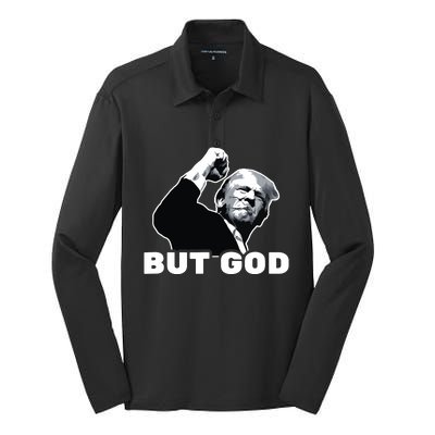 Trump But God Silk Touch Performance Long Sleeve Polo