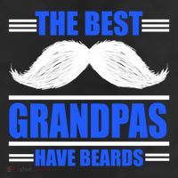 The Best Grandpas Have Beards Meaningful Gift 7 Panel Mesh Trucker Snapback Hat