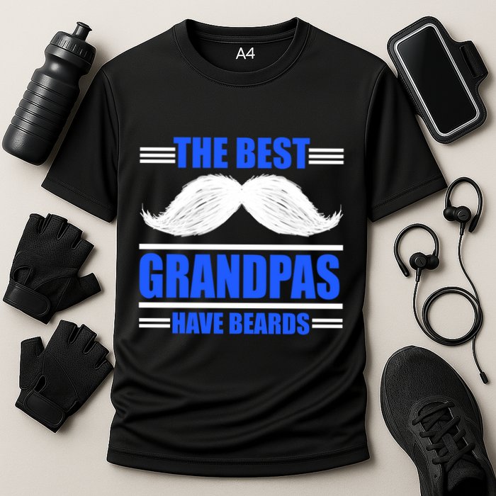 The Best Grandpas Have Beards Meaningful Gift Cooling Performance Crew T-Shirt