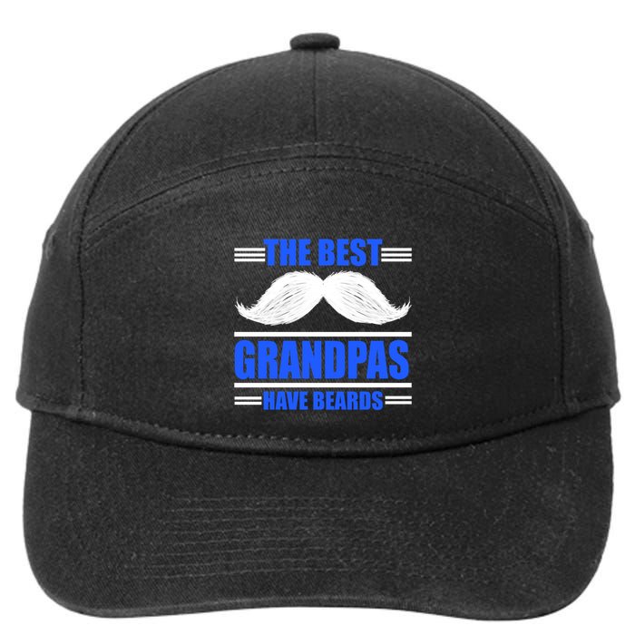 The Best Grandpas Have Beards Meaningful Gift 7-Panel Snapback Hat