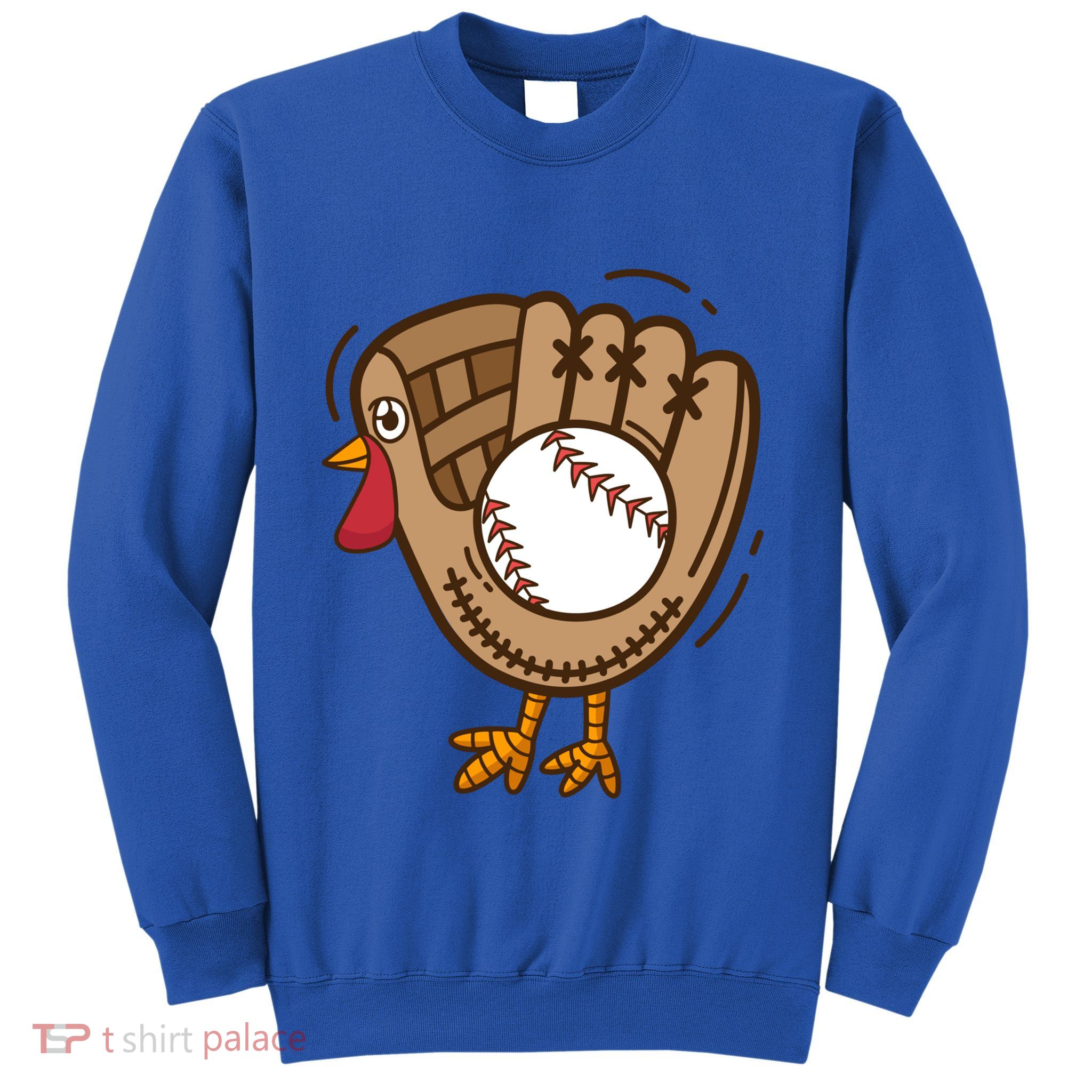 Turkey Baseball Glove Thanksgiving Day Catchers Dads Gift Sweatshirt