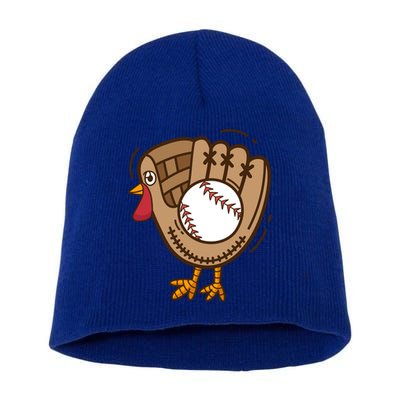 Turkey Baseball Glove Thanksgiving Day Catchers Dads Gift Short Acrylic Beanie