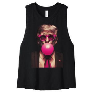 Trump Bubble Gum Women's Racerback Cropped Tank