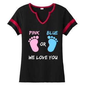 Team Boy Girl Gender Reveal Gift Ladies Halftime Notch Neck Tee