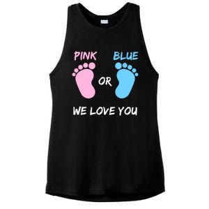 Team Boy Girl Gender Reveal Gift Ladies PosiCharge Tri-Blend Wicking Tank