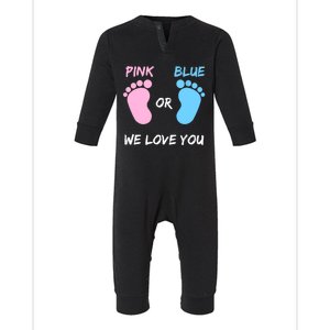 Team Boy Girl Gender Reveal Gift Infant Fleece One Piece