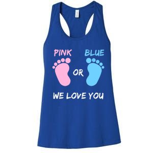 Team Boy Girl Gender Reveal Gift Women's Racerback Tank