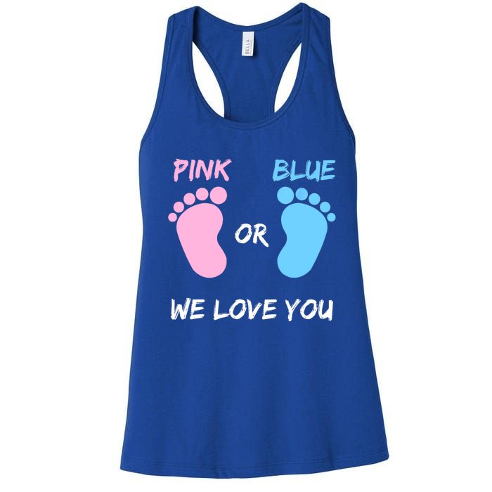 Team Boy Girl Gender Reveal Gift Women's Racerback Tank