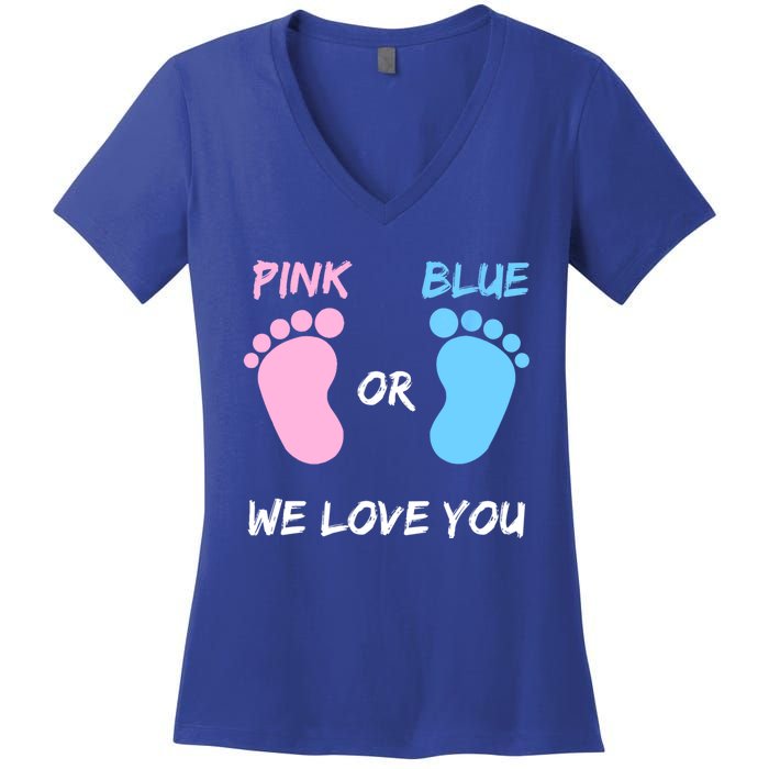 Team Boy Girl Gender Reveal Gift Women's V-Neck T-Shirt