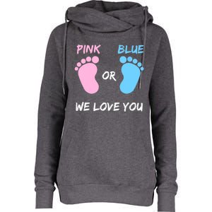 Team Boy Girl Gender Reveal Gift Womens Funnel Neck Pullover Hood